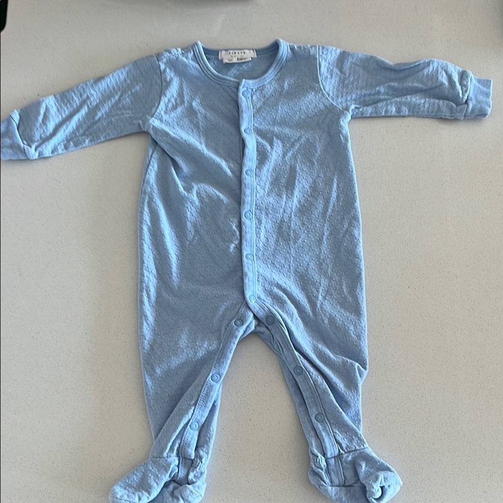 Petit LEM Blue Footies One Piece with Built-in Feet,smoke free, pet free home.